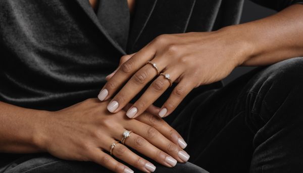 Les bagues en or blanc subliment toutes les mains